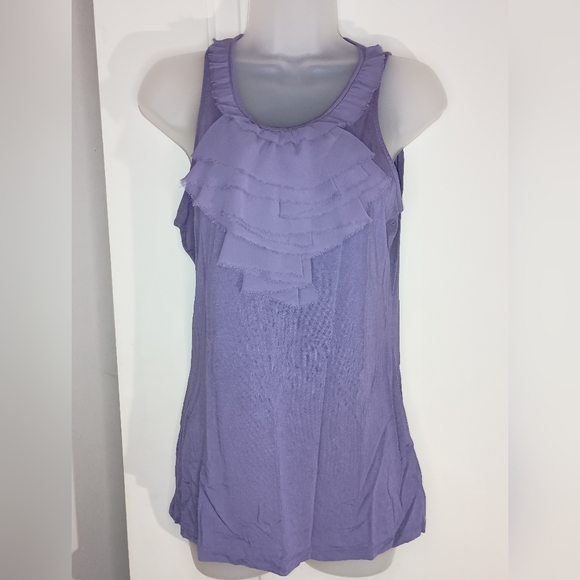 2/$30 THE LIMITED Purple Ruffled Sleeveless Top- (#1,143) - Picture 1 of 6